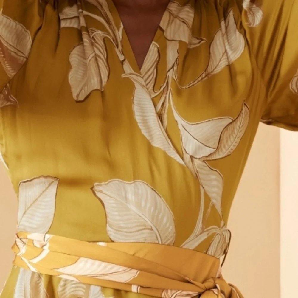 SEEKING Banana Republic Long Sleeve Maxi Wrap Dress XXL (NOT FOR SALE) - Picture 6 of 8